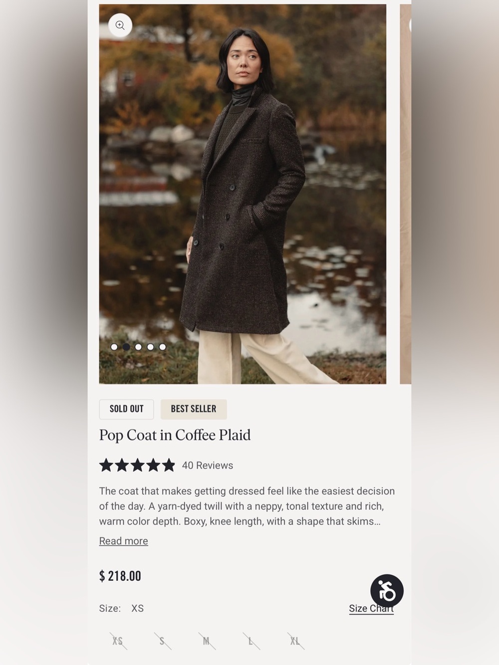 The Normal Brand Pop Coat in Coffee Plaid Women’s Trench Coat — Dark Brown